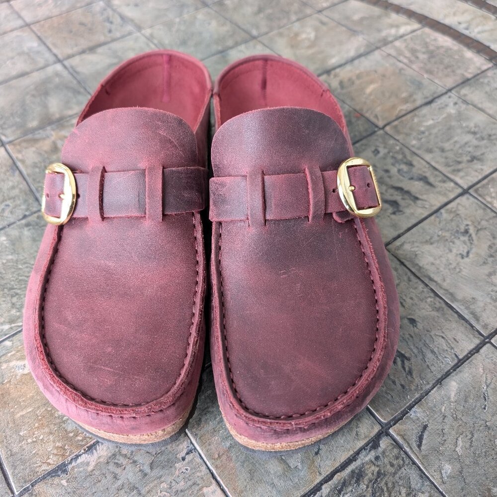 Birkenstock Buckley 41 Oiled Leather Zinfandel Women's 10 - 10.5 EUC